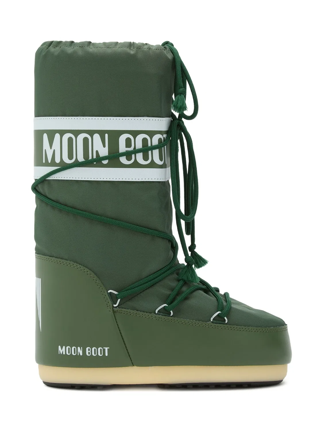 Ботинки на шнуровке, нейлоновые, зеленые Moon Boot, зеленый