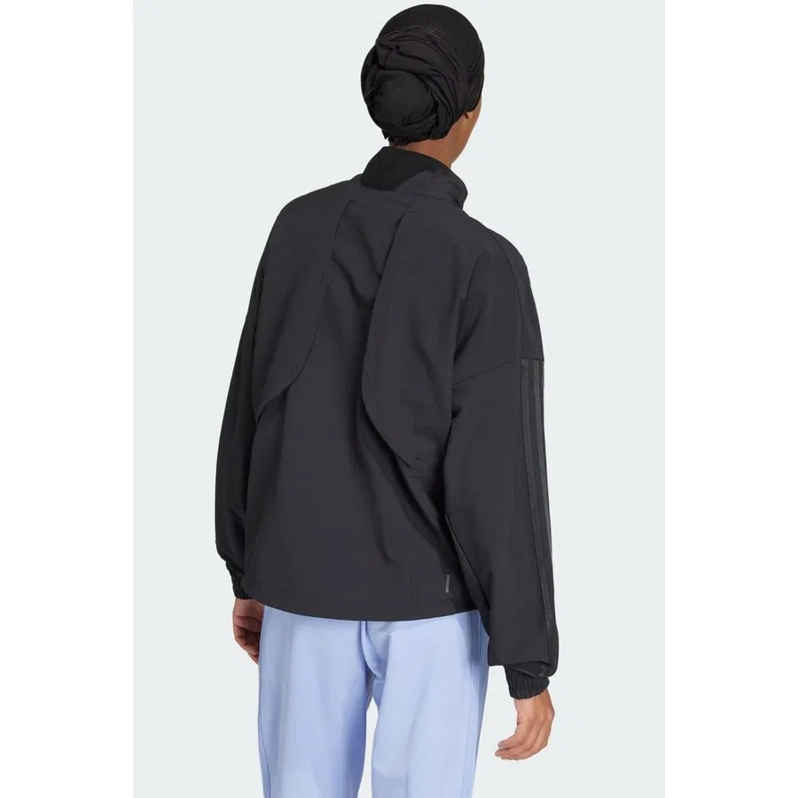 Женская ветровка adidas PACER W JACKET, Черный — фото 2