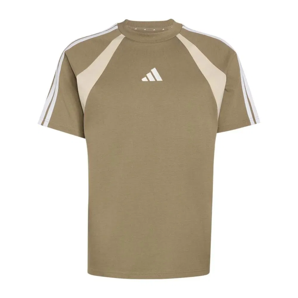 Футболка с цветными блоками Adidas, коричневый — фото 3