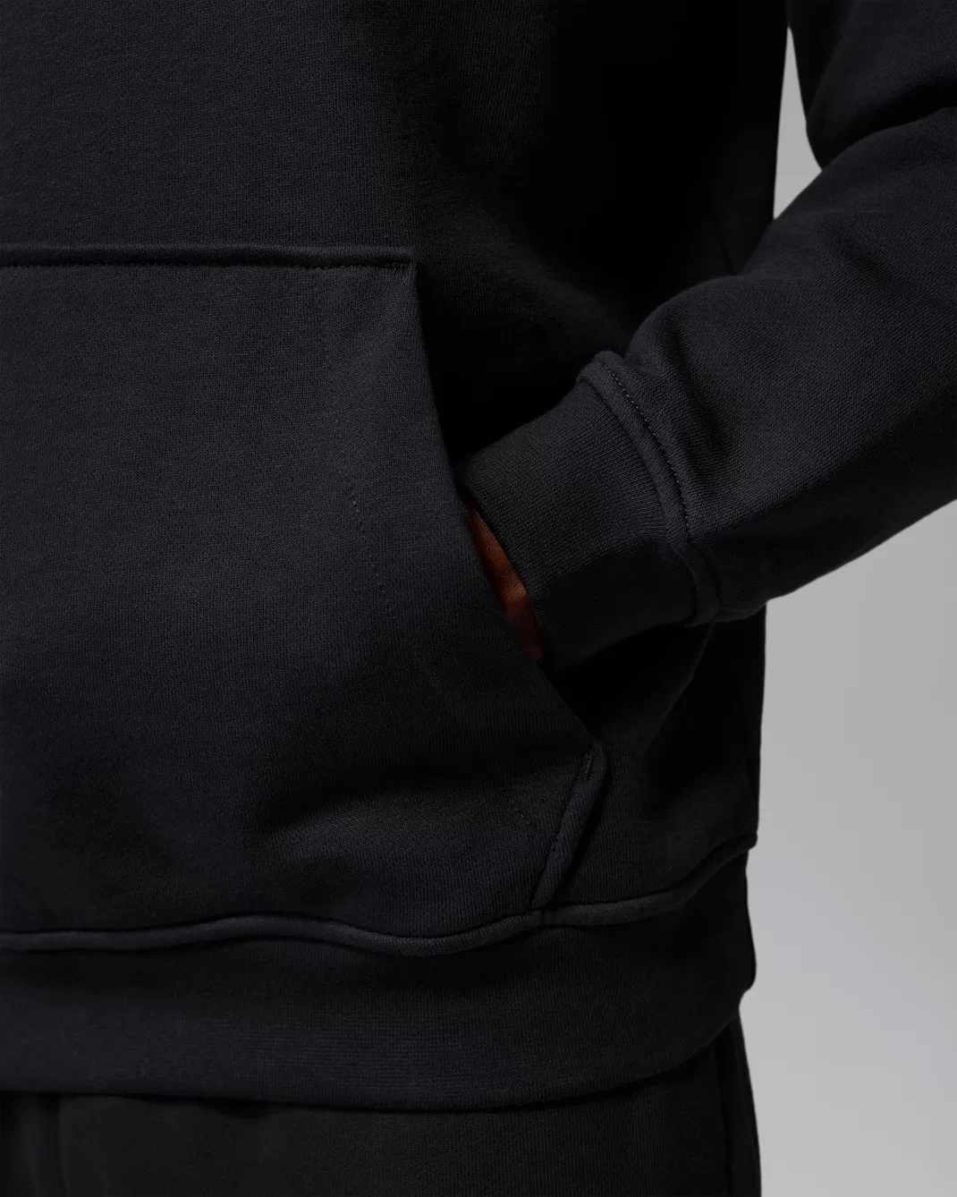 Мужская флисовая толстовка с капюшоном Dri-FIT Jordan Sport Crossover, Black/White — фото 4