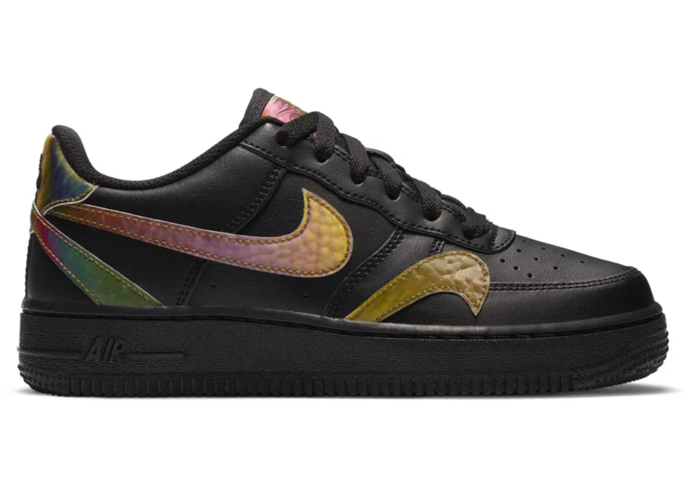 Детские кроссовки Lifestyle Nike Air Force 1 Low LV8 Misplaced Swooshes Black Multi, Black/Black/Multi-Color