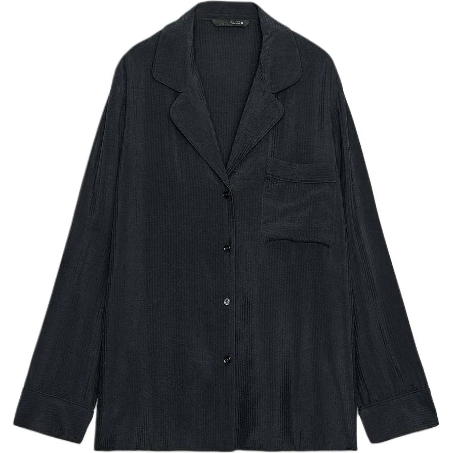 Женская рубашка с лацканами Sea Blue ZARA, Sea Blue