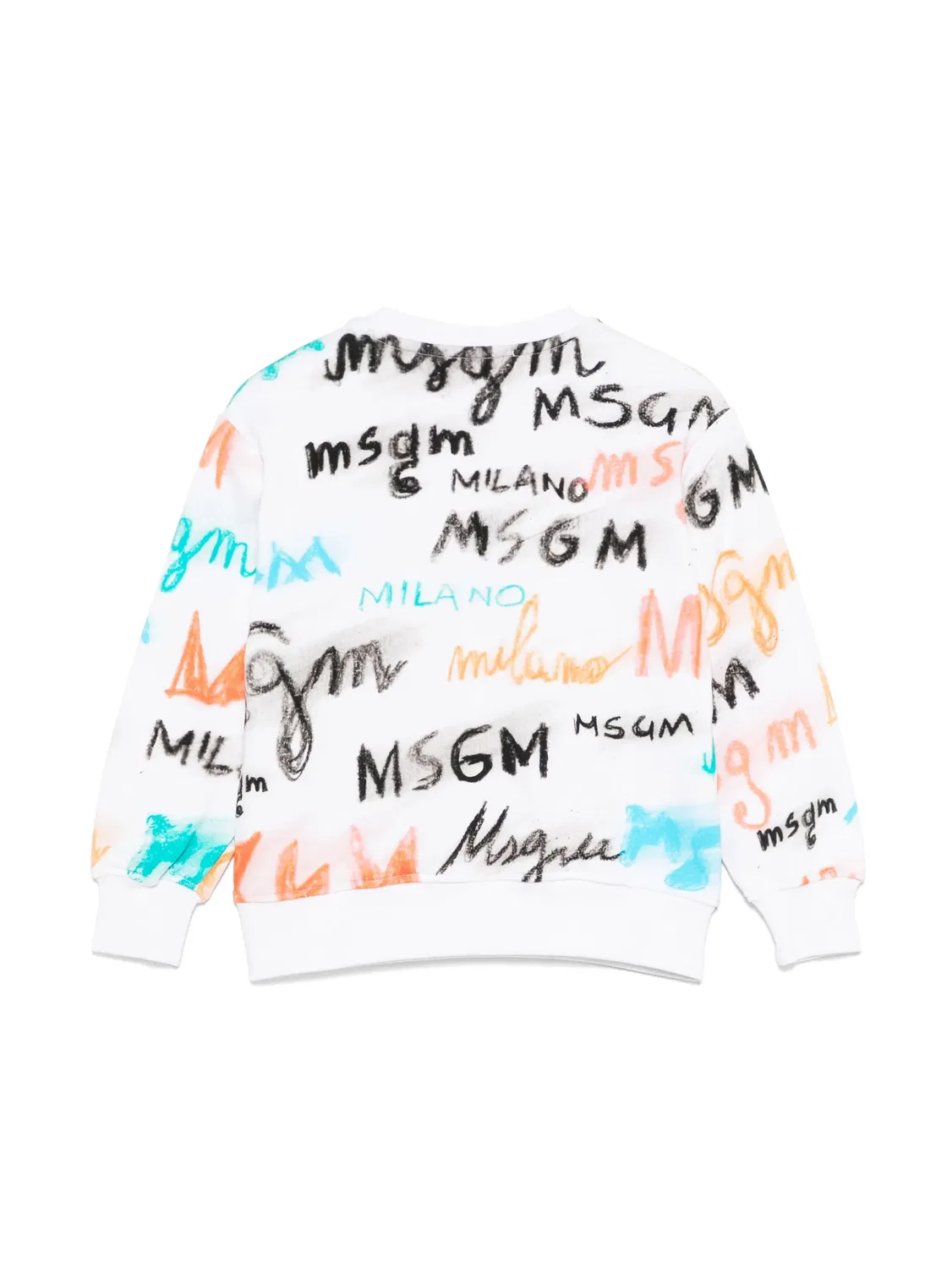 Худи из 100% хлопка MSGM, белый — фото 3