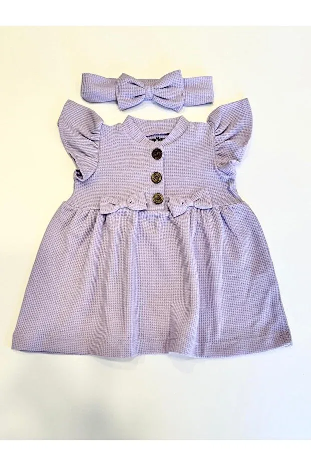 Детское платье для девочек с длинным рукавом Happymom, Lilac — фото 3