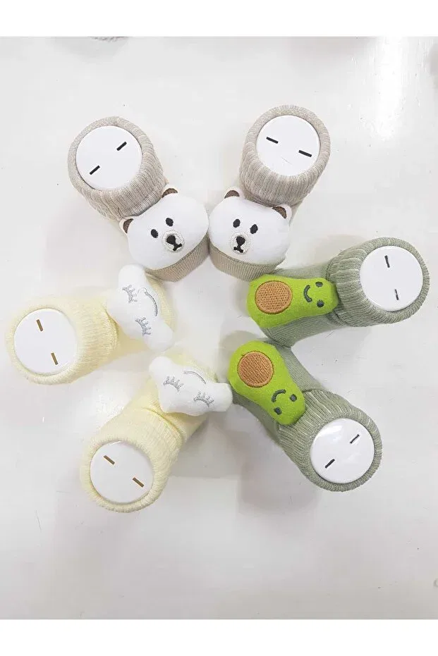 Детские носки для новорожденных 3 шт с аксессуарами Baby By Bumbo, Green