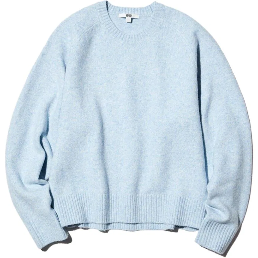 Женский свитер с круглым вырезом Light Blue UNIQLO, Light Blue