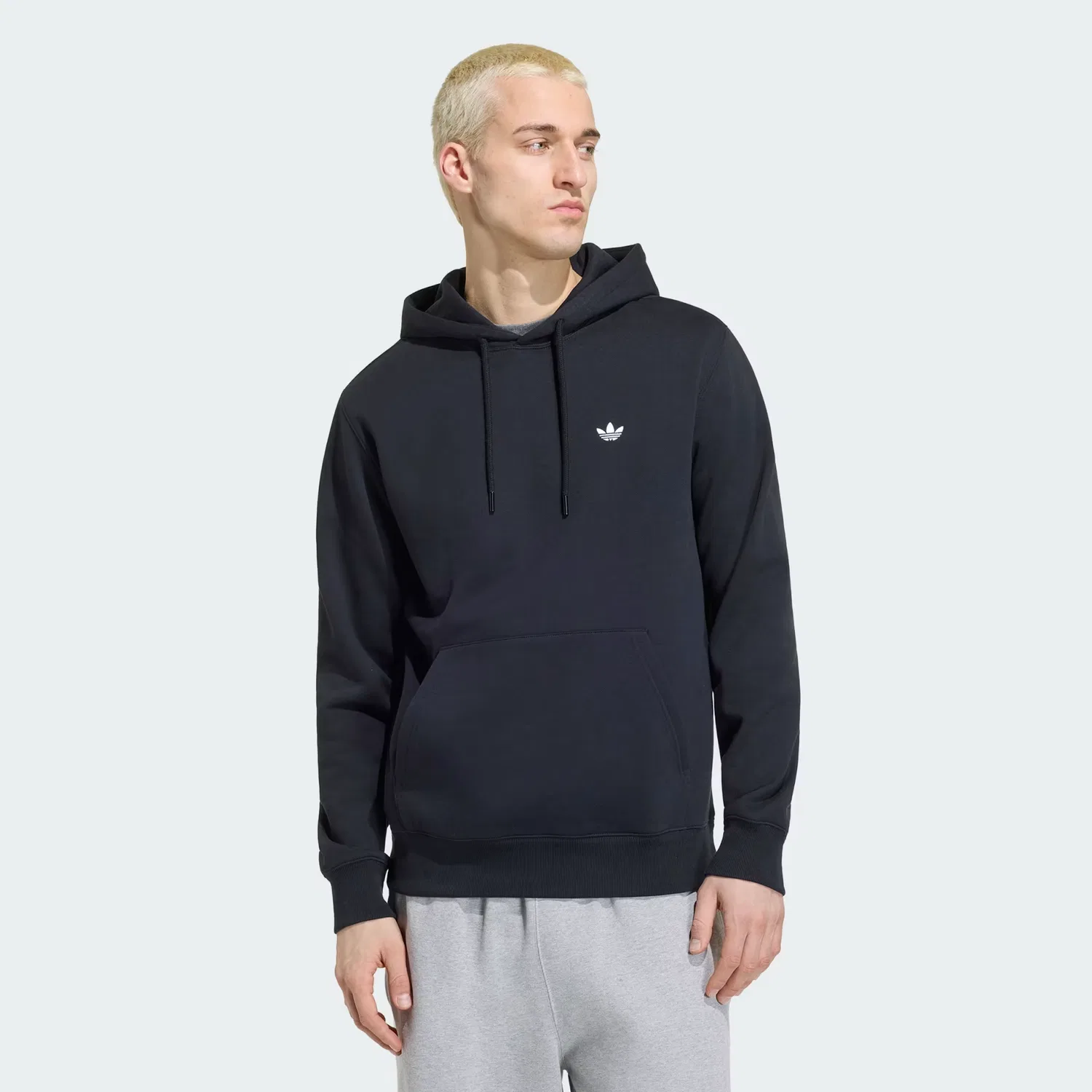 Мужское худи на флисе Trefoil Essentials Hoodie Adidas Originals, черный