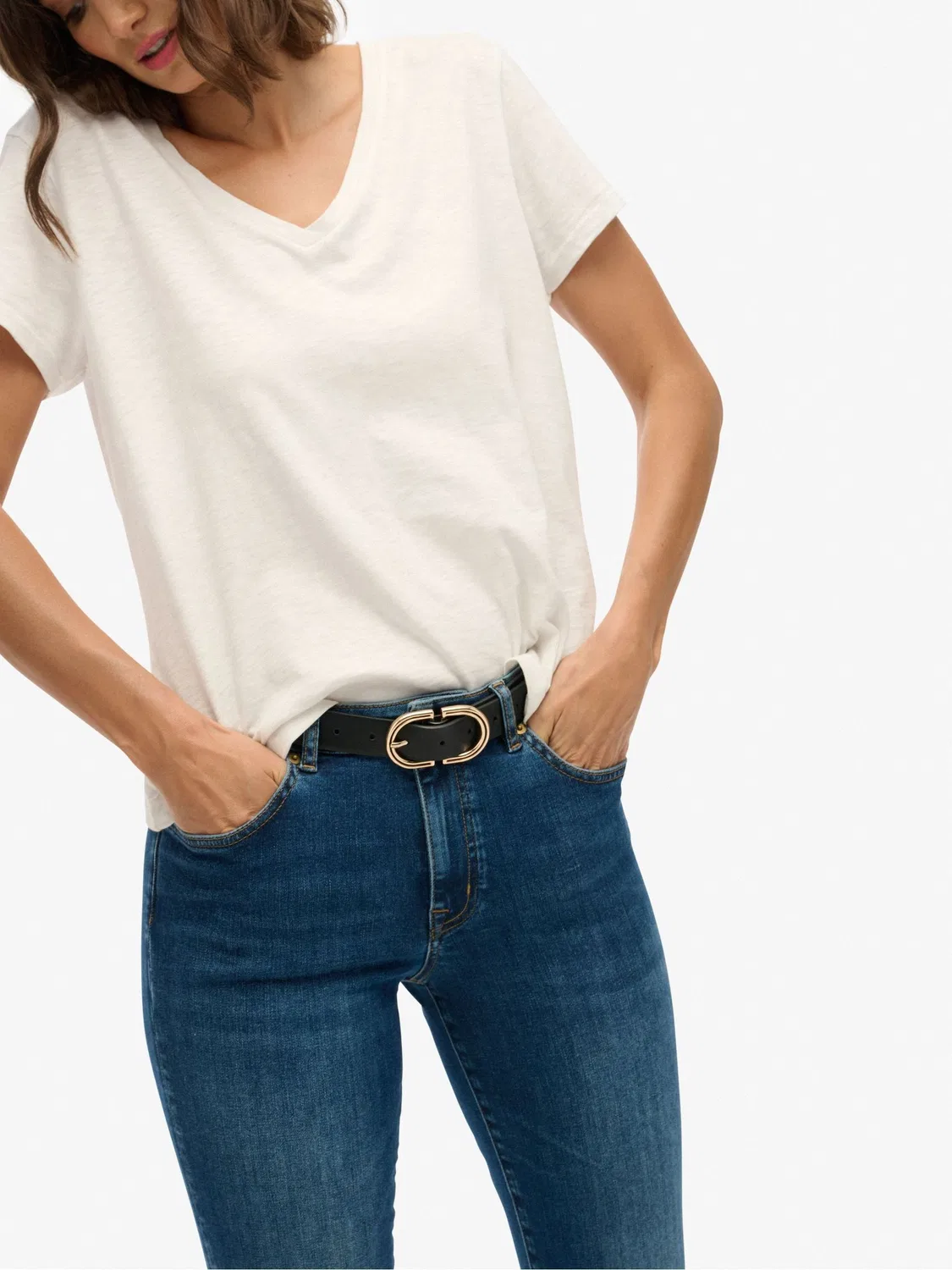 Джинсы клеш Superdry Mid Rise Flare Jean, синие — фото 3