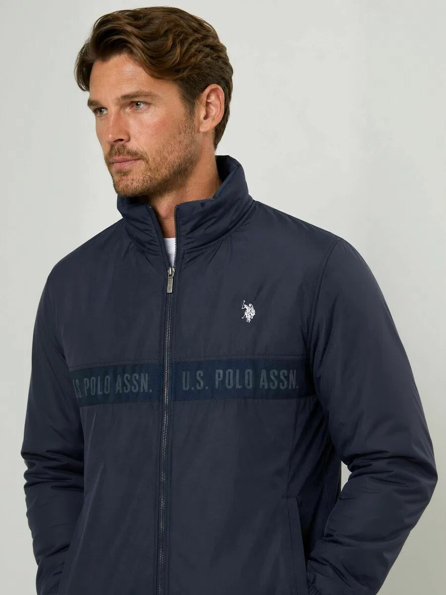 Куртка U.S. POLO ASSN. для межсезонья 'UMJustin' сапфирового цвета — фото 4