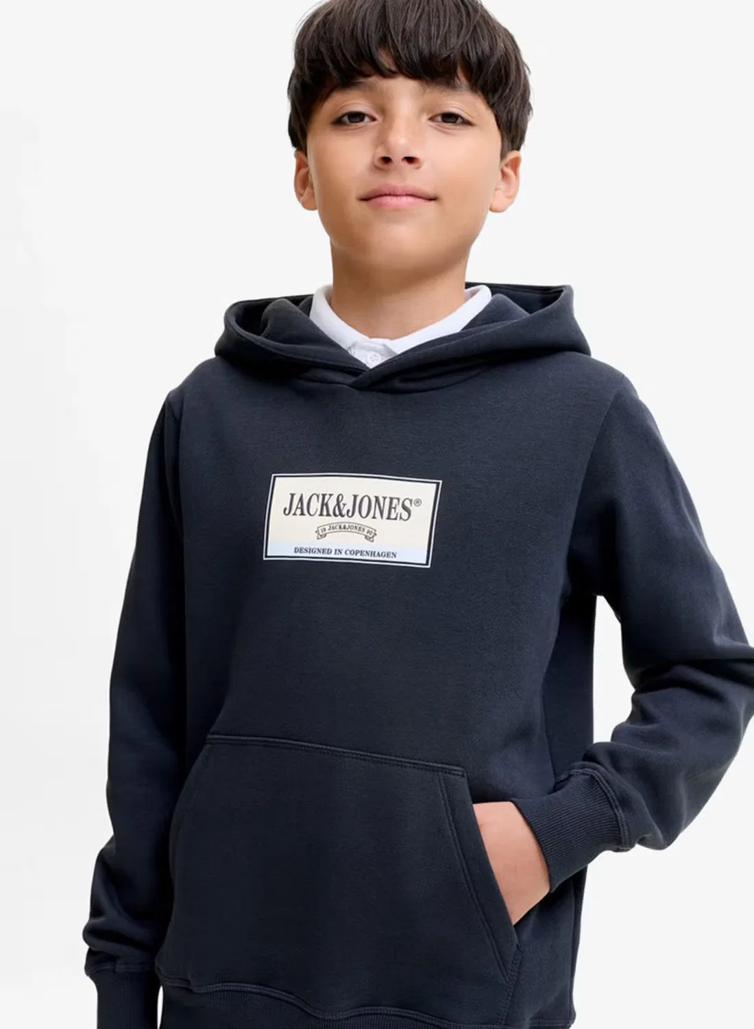 Свитшот с принтом Youth graphic box Jack & Jones Junior, голубой — фото 3