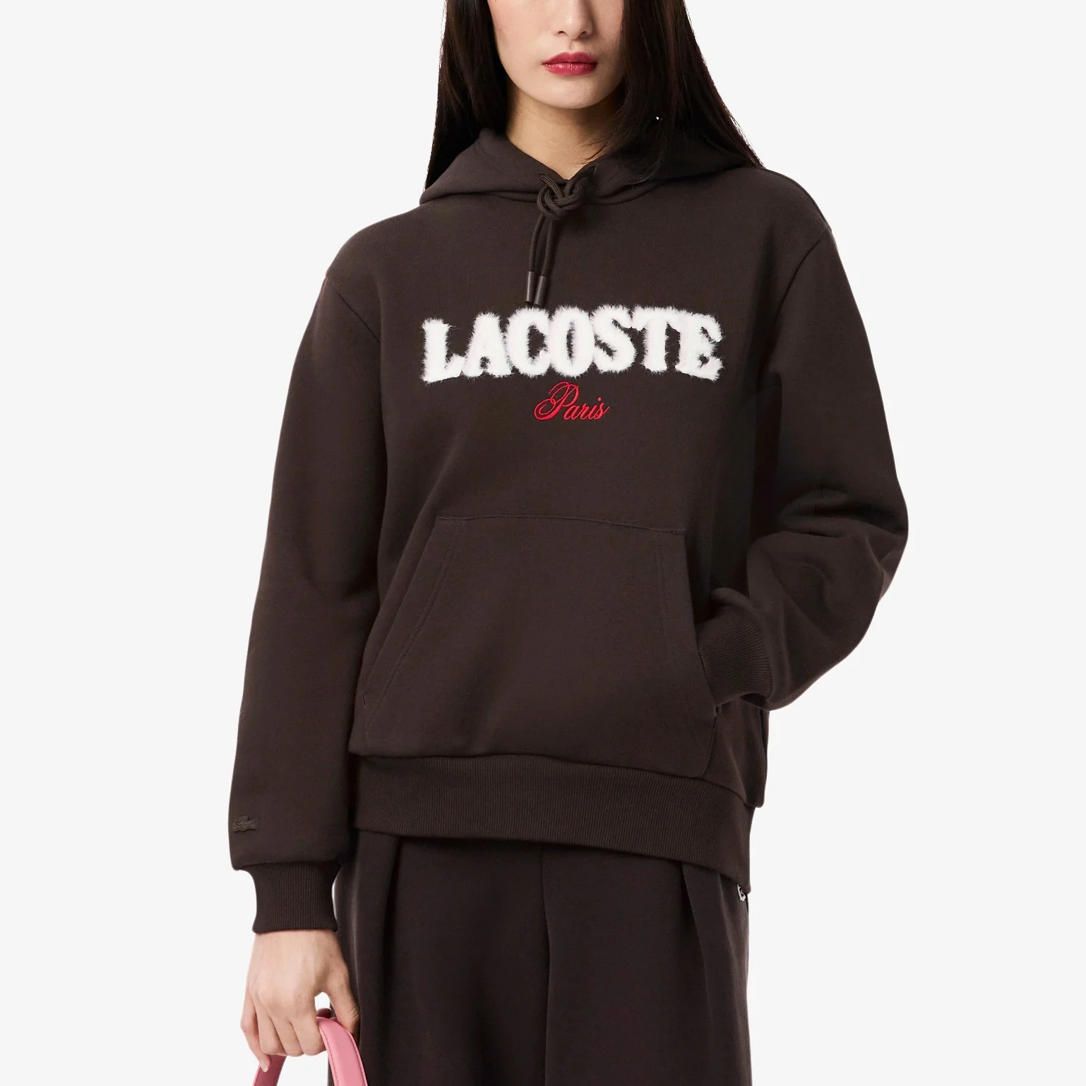 Толстовка LACOSTE FW25 женская, SKB/Dark Brown — фото 2