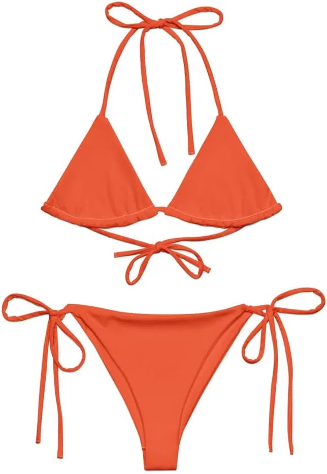 Женский бикини-топ стринги Orange Crush, White
