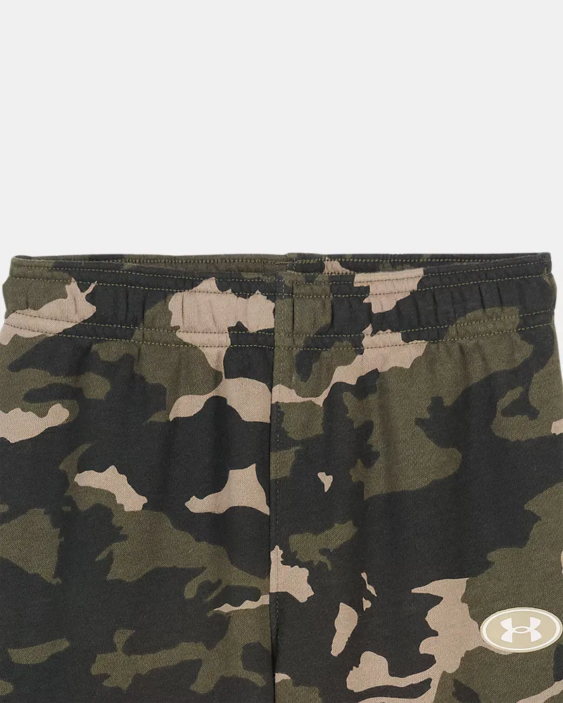 Детский комплект худи и джоггеры из флиса UA Rival Camo UnderArmour, Field Khaki/White — фото 2