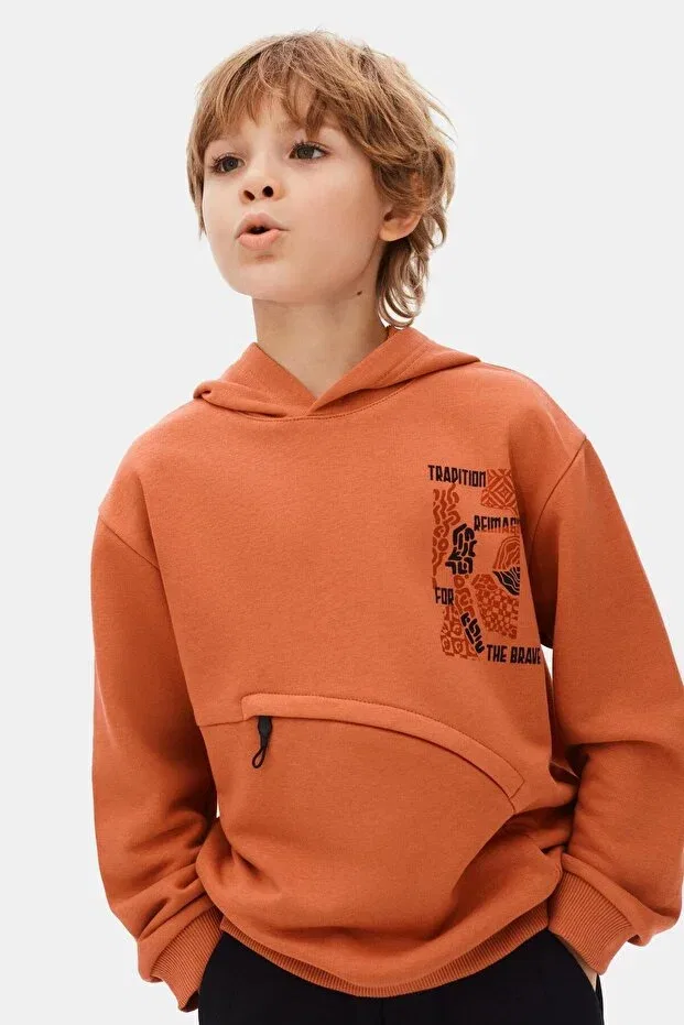 Детское худи для мальчиков с принтом Brave men's sweatshirt Generic Brands, Tile — фото 3