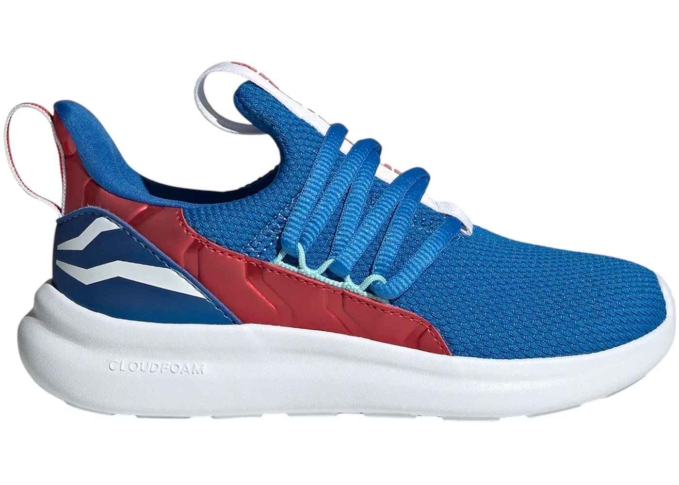 Детские кроссовки Lifestyle с дизайном Marvel Captain America Adidas Lite Racer Adapt 7.0, Bright Royal/Cloud White/Pure Ruby