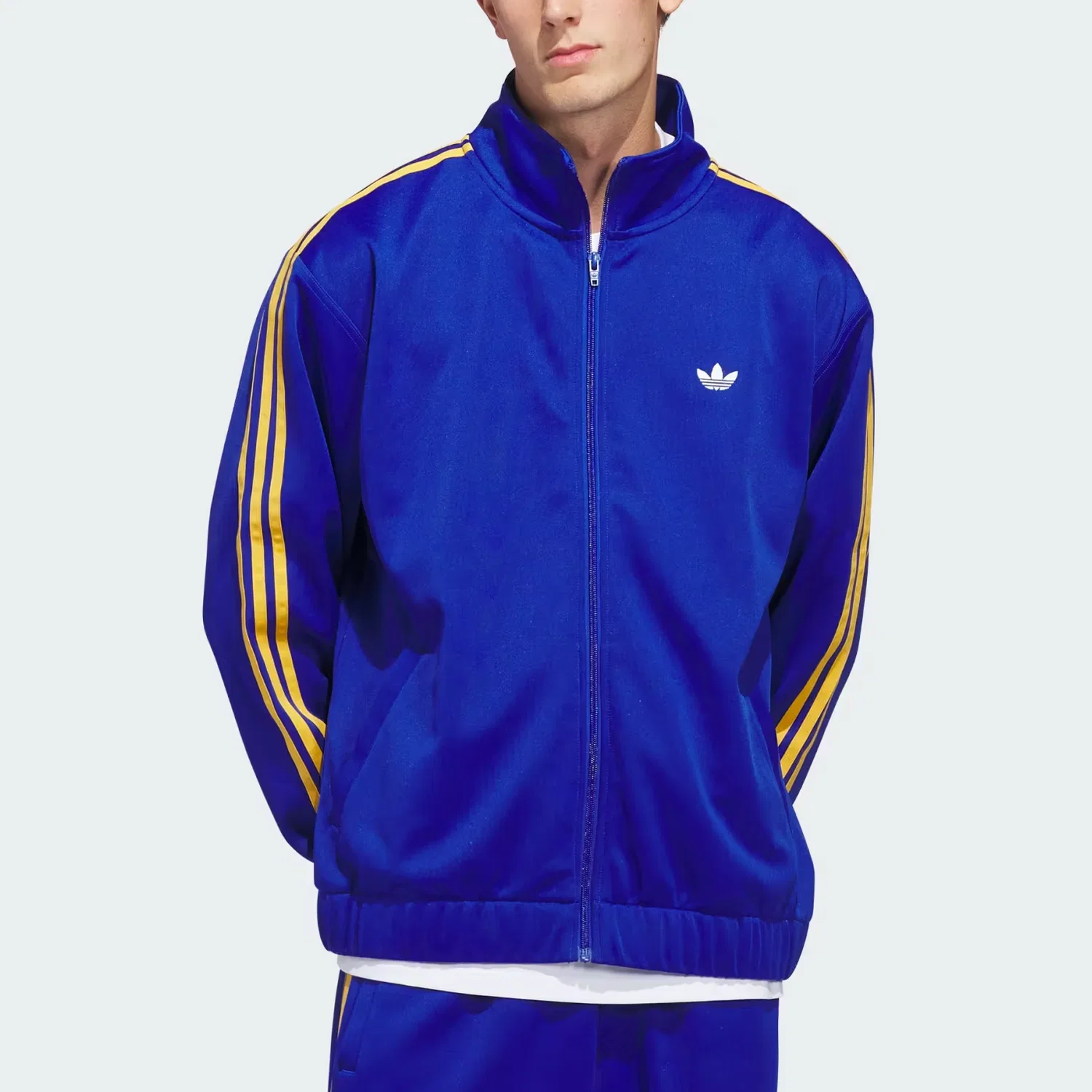Унисекс куртка с принтом Firebird FW25 Adidas Originals, Royal Blue/Old Yellow — фото 4