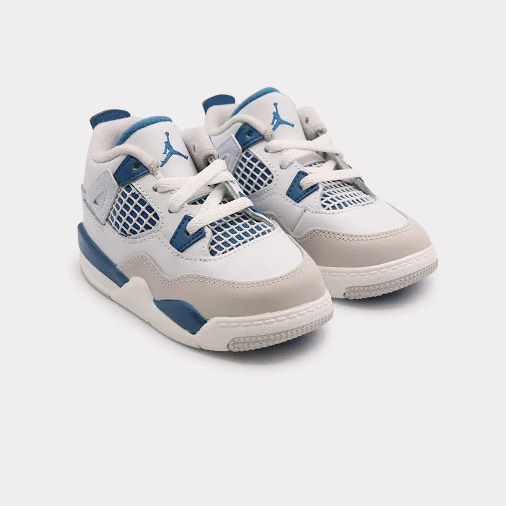 Детские кроссовки Air Jordan 4 Retro Military Blue Nike, Military Blue — фото 2