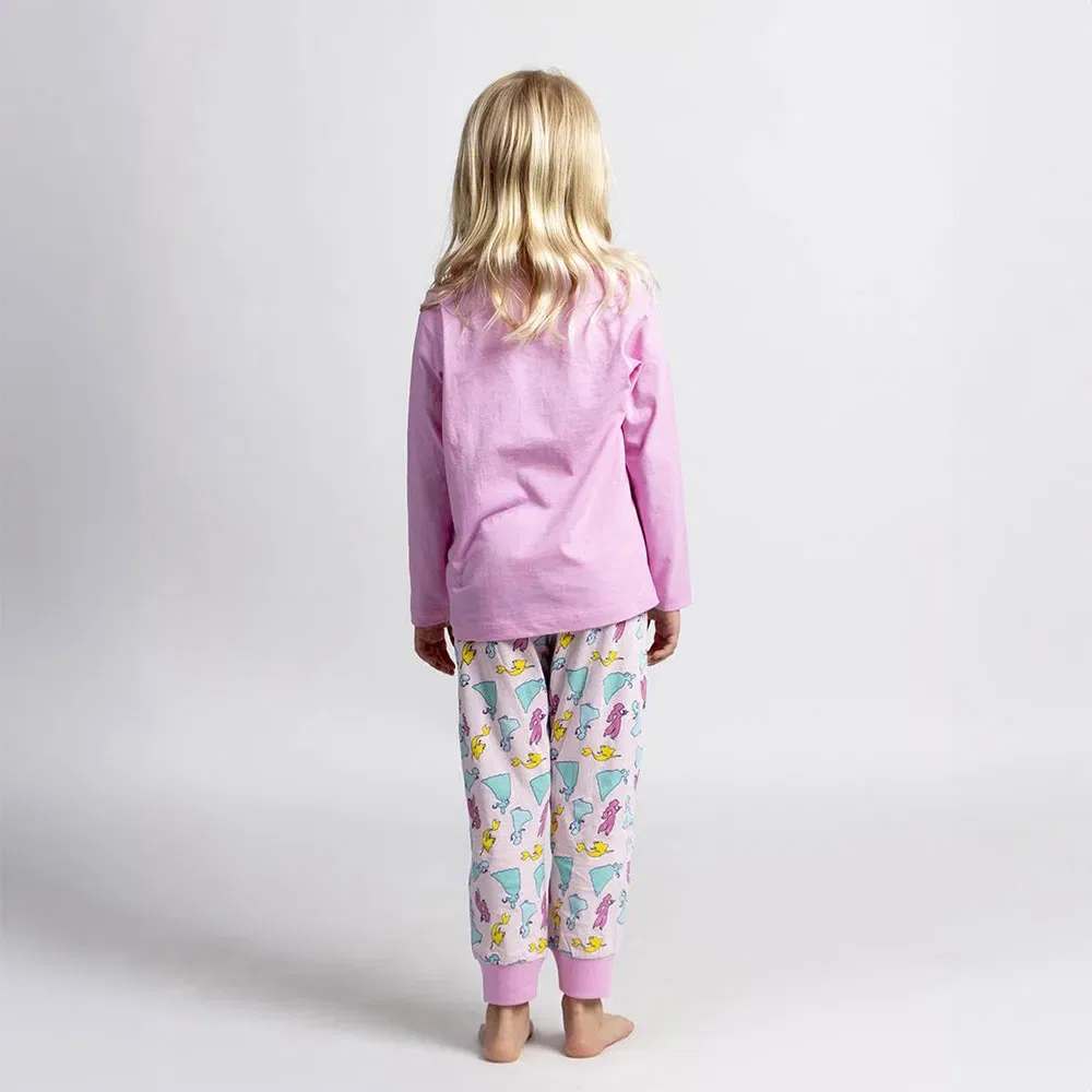 Детская пижама для девочек с принтом Disney Single Jersey Princess Long Sleeve Pyjama, Pink — фото 2