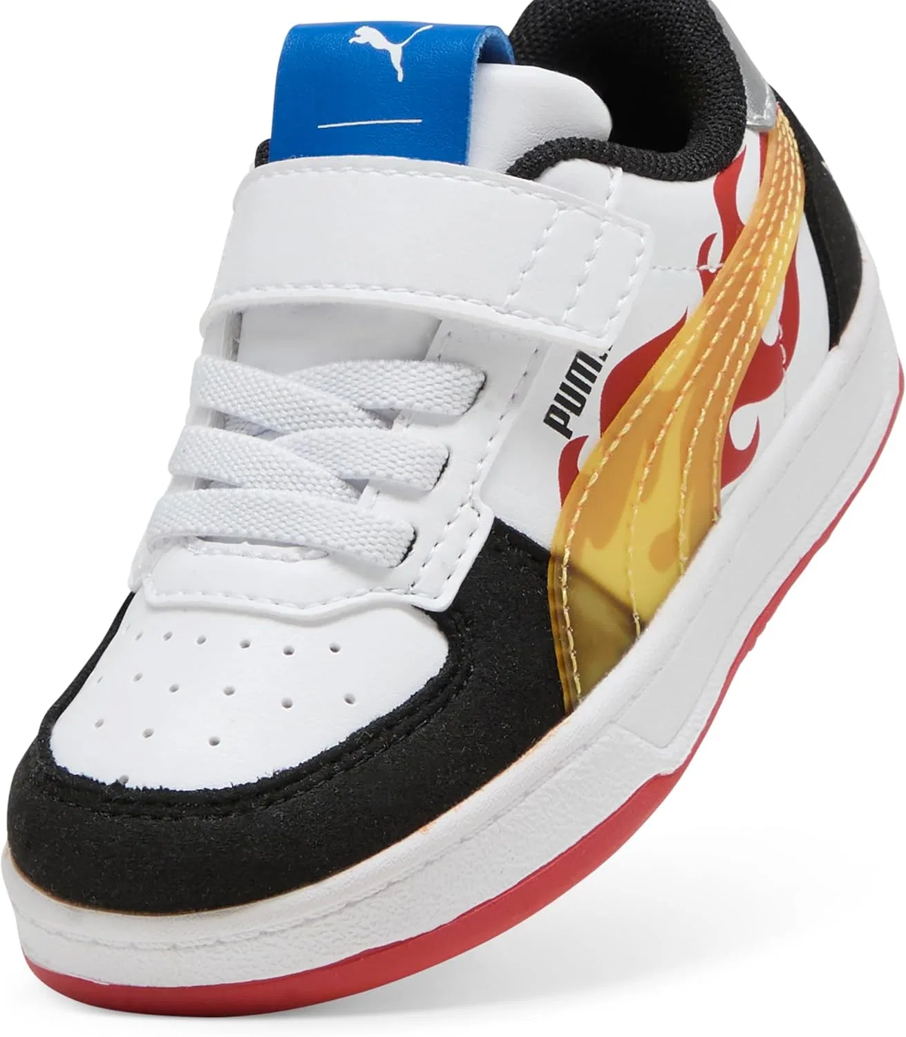 Детские кроссовки для мальчиков Caven 2.0 Hot Wheels Ac+ Inf PUMA, Puma Black-Red Fire-Puma White — фото 2