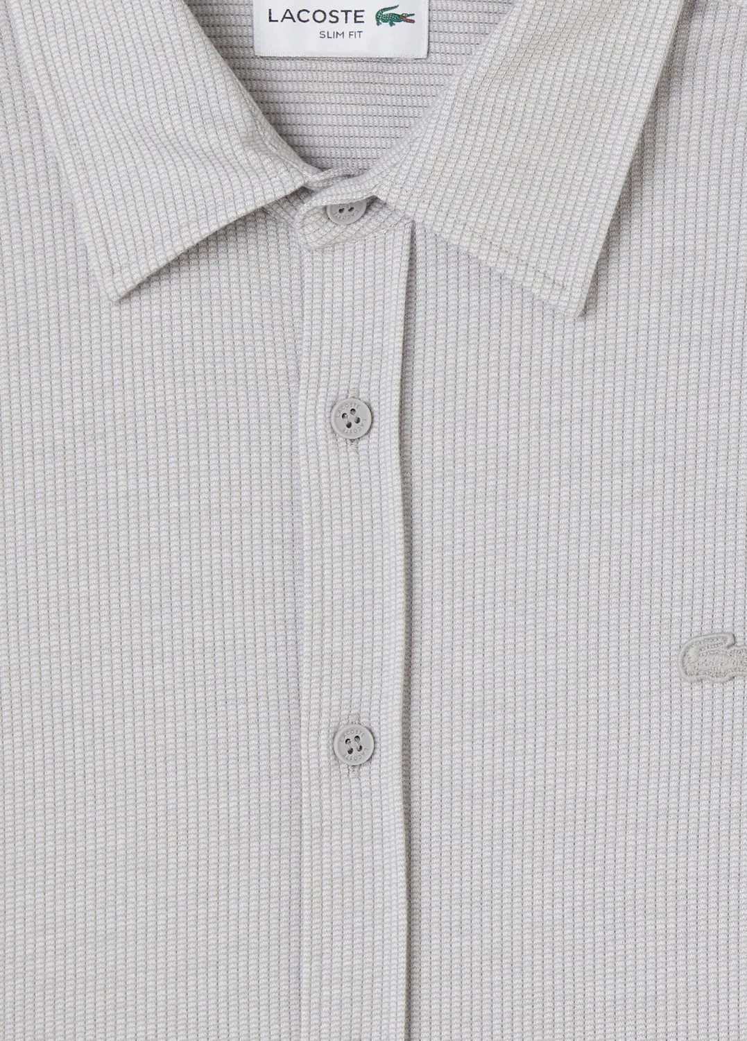Рубашка slim fit Lacoste, серый — фото 4