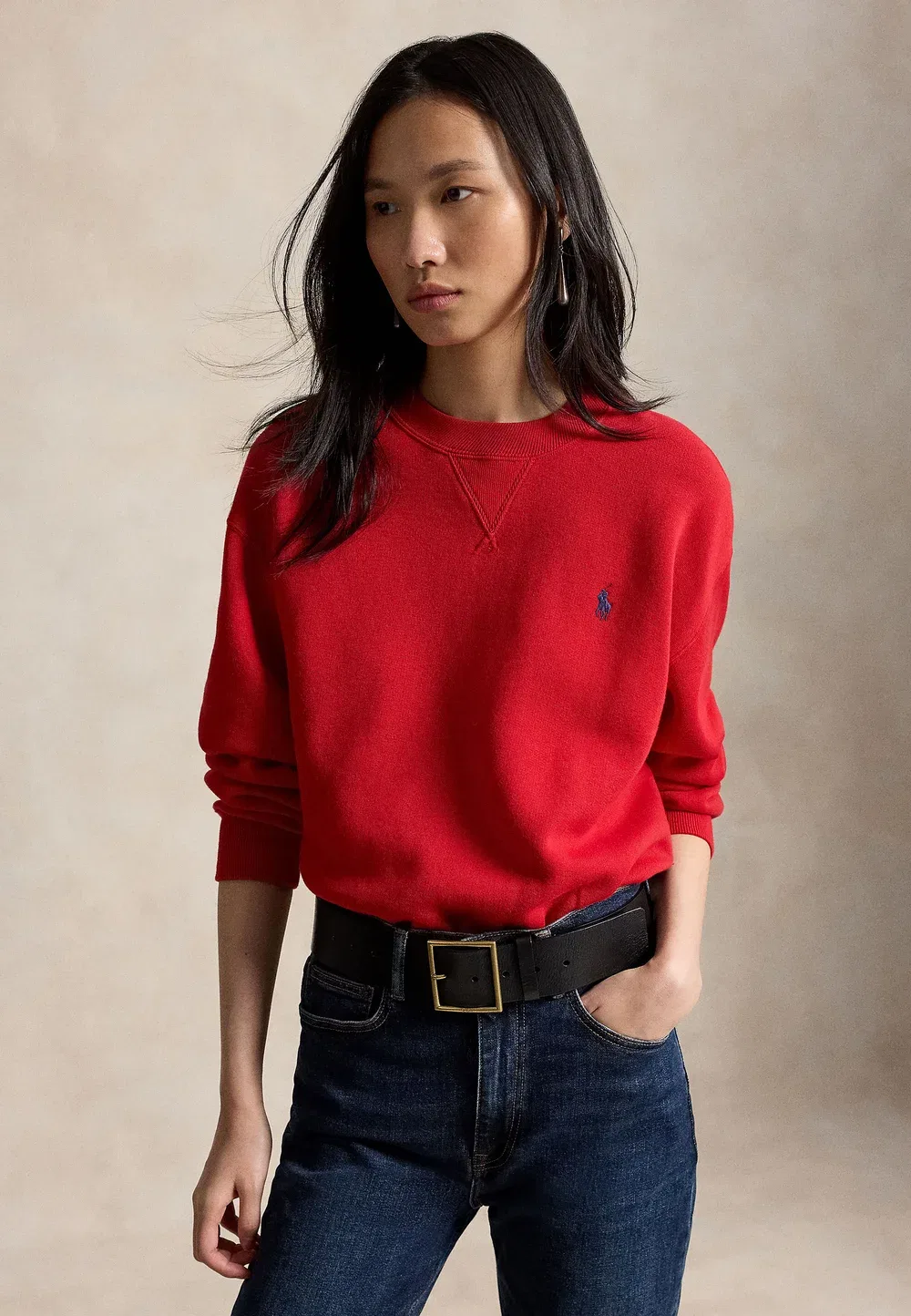 Свитшот с круглым вырезом Polo Ralph Lauren, Very Red