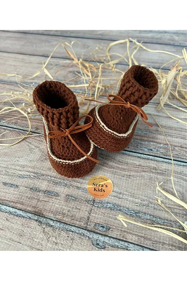 Детские зимние ботинки с высоким верхом Seraskids, Brown — фото 4