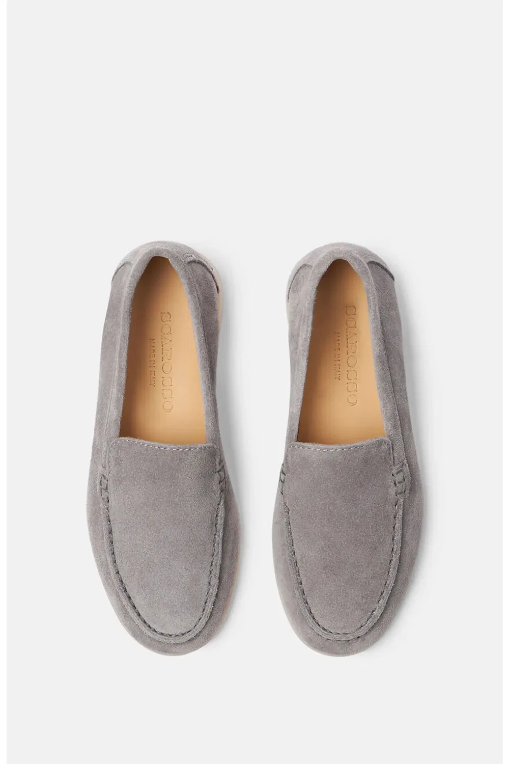 Детские туфли лоферы легкие Ludovico SCAROSSO, Grey - Suede — фото 3