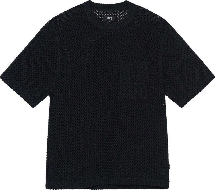 

Толстовка Stussy O'Dyed Mesh Crew 'Black', черный