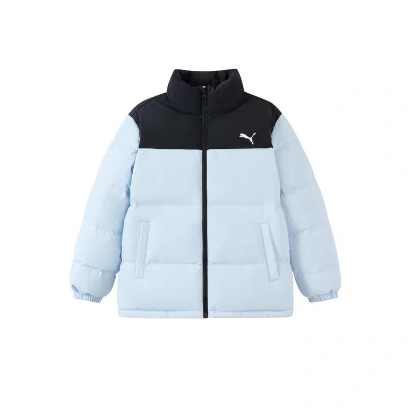 Детский пуховик с воротником-стойкой утепленный Blue Black Tone 00389 PUMA
