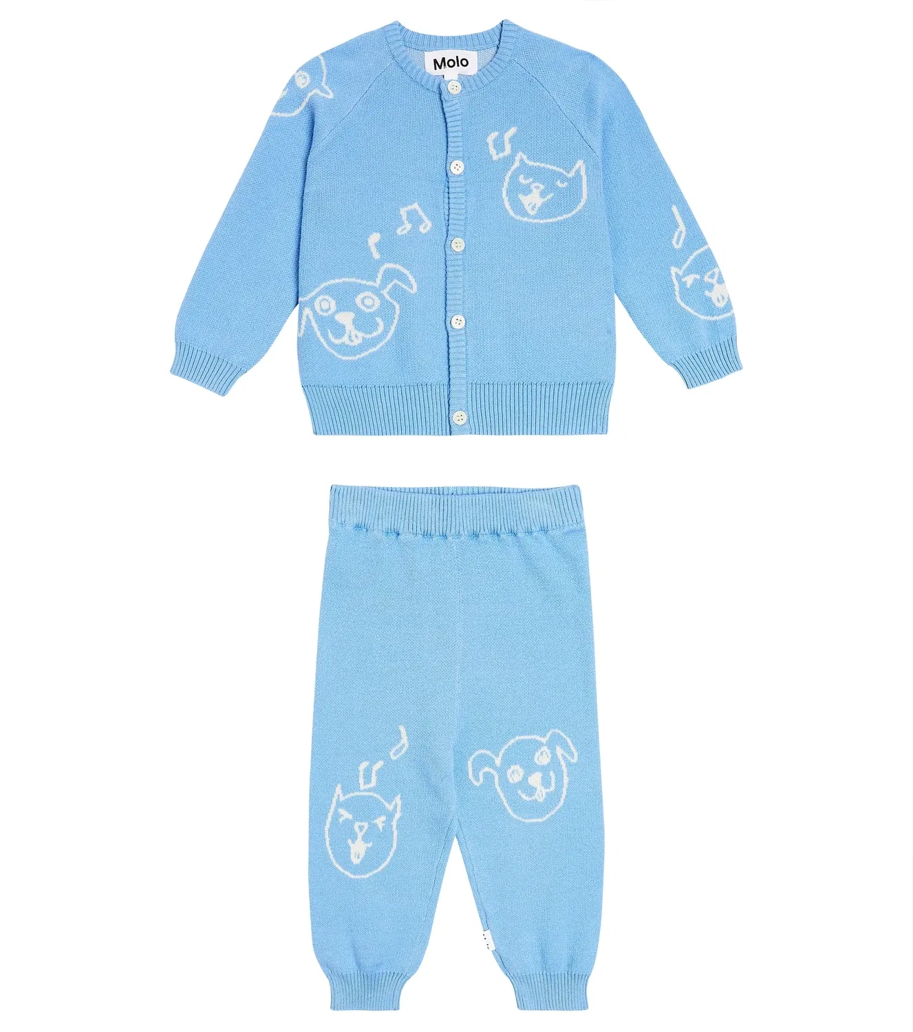 Комплект из кардигана и брюк Baby Brody Sol Molo, синий