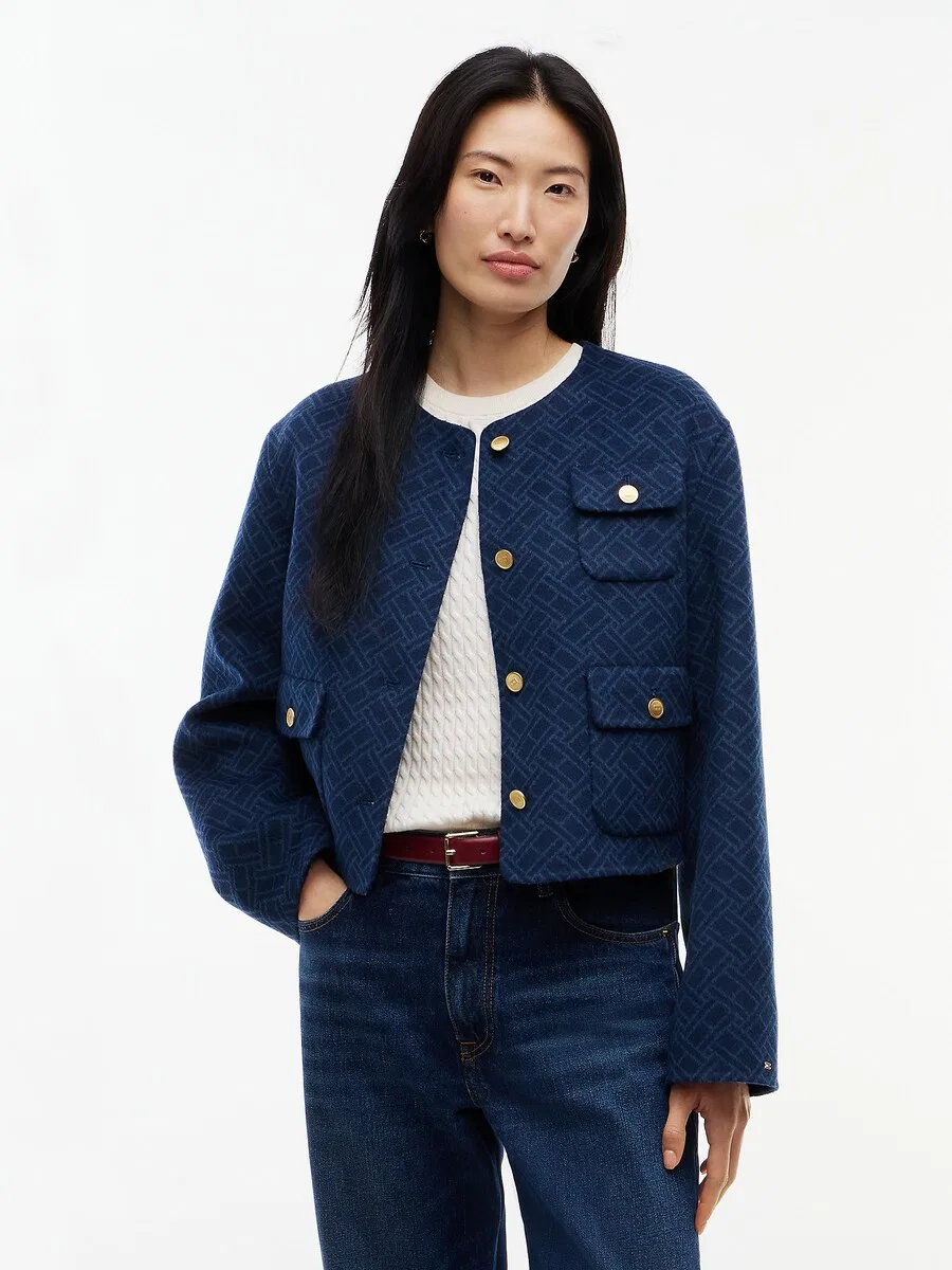 Куртка TOMMY HILFIGER межсезонья, синий, темно-синий — фото 2