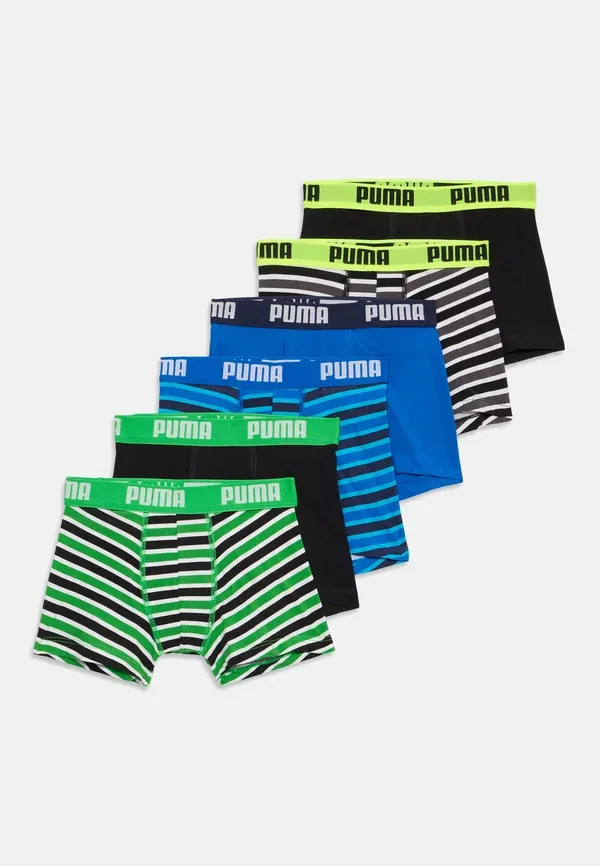 Боксеры из хлопка Boys everyday striped 6 pack Puma, Green/Blue, синий/зеленый