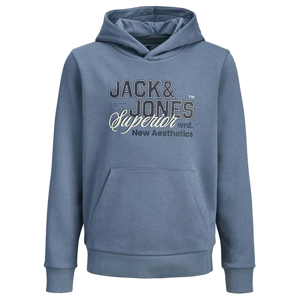 Детское худи для мальчиков с длинным рукавом Jack & jones Logo 2 Colors, Blue — фото 3