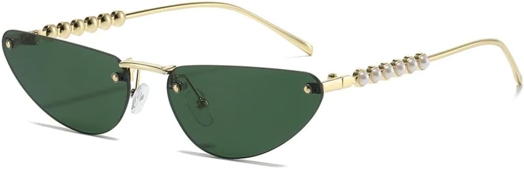 

Солнцезащитные очки для мужчин и женщин - защита UV400 - градиентные линзы "кошачий глаз" с металлическими шарнирами для занятий спортом на открытом воздухе и вождения DSVIGF, Golden Green