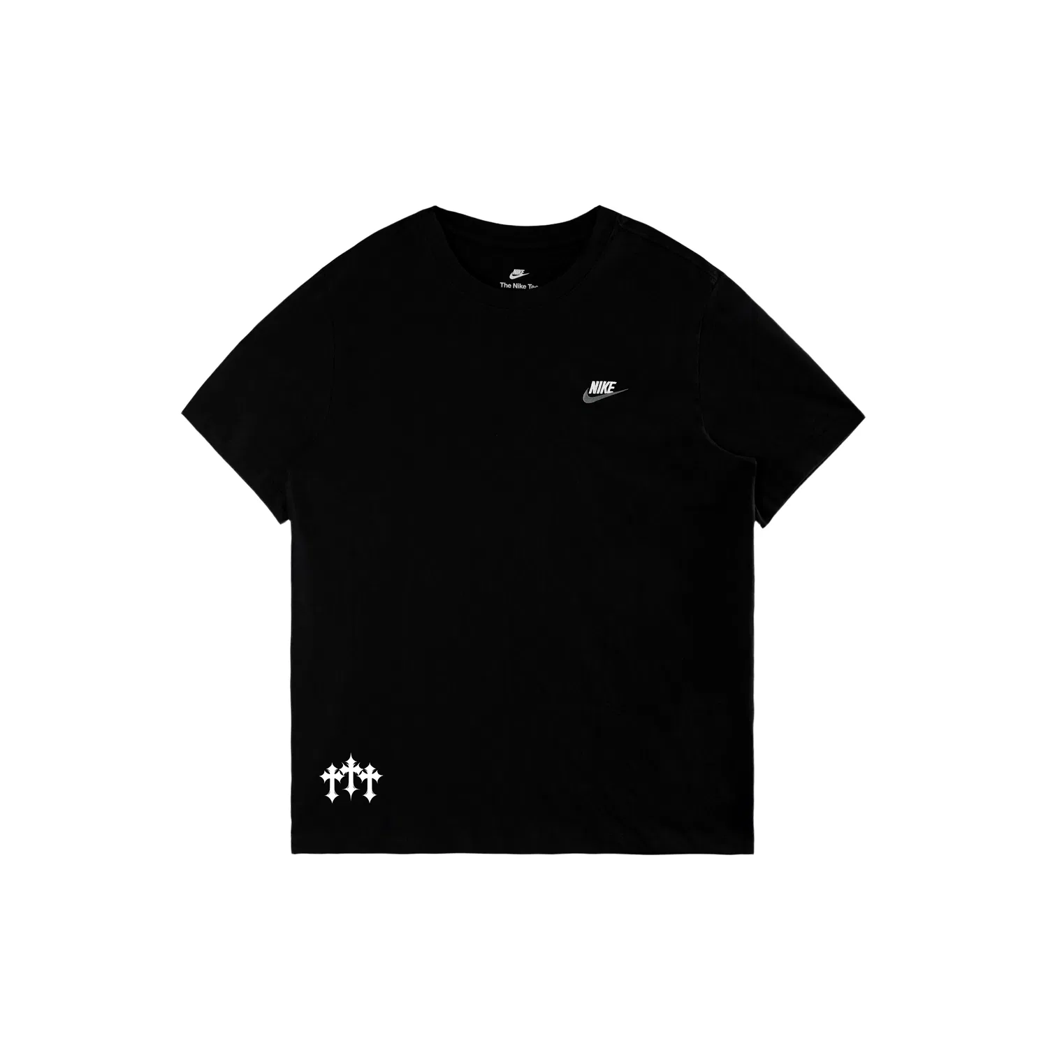 Футболка Nike Sportswear Club с вышивкой, черный/белый/темно-серый — фото 4