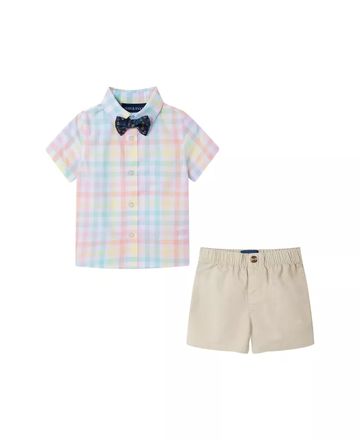

Комплект подтяжек в клетку для мальчиков Baby Boys Plaid Suspender Set Andy & Evan, оранжевый