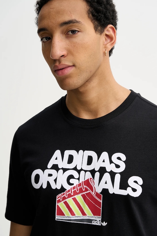 Хлопковая футболка Adidas Originals, черный — фото 4