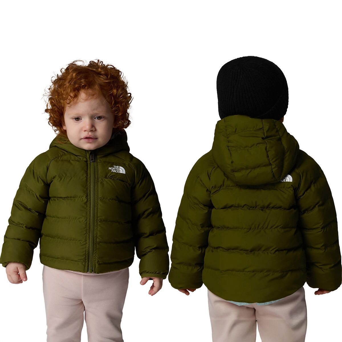 

Реверсивная худи с капюшоном Perrito для младенцев The North Face, зеленый