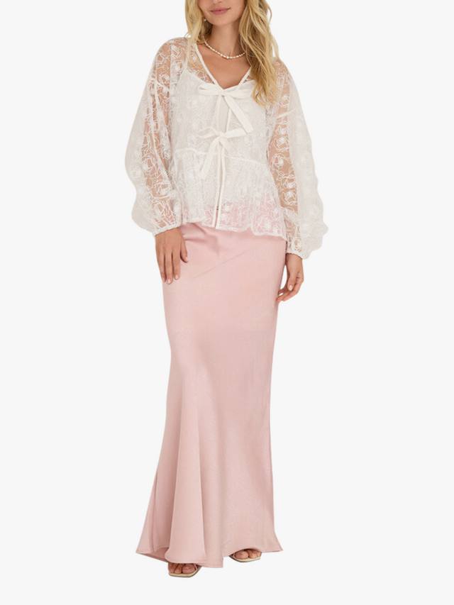 

Вышитая блузка Brodea из шифона A-VIEW, White