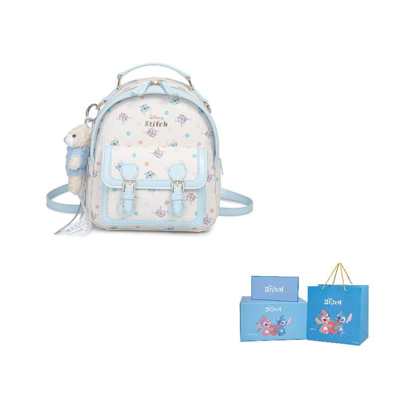 

Disney Сумка рюкзак из ПВХ для женщин розовый синий, Stitch[Light Blue]