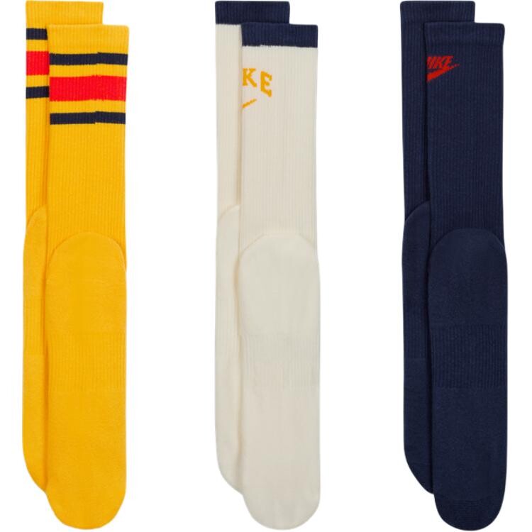 Носки унисекс Nike до середины икры, цвет 910 University Gold / University Gold / Sail White / University — фото 2