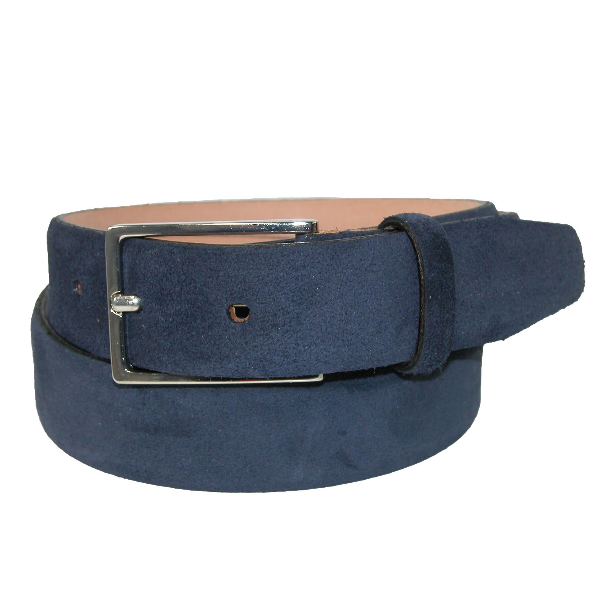

Мужской ремень Stratton Italian Leather Suede The British Belt Company, темно-синий