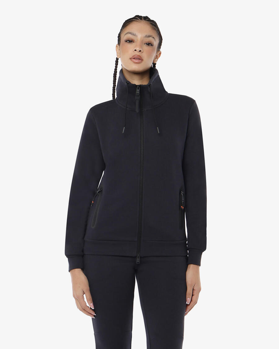 

JAKED Женская синтетическая толстовка темно-синего цвета для фитнеса