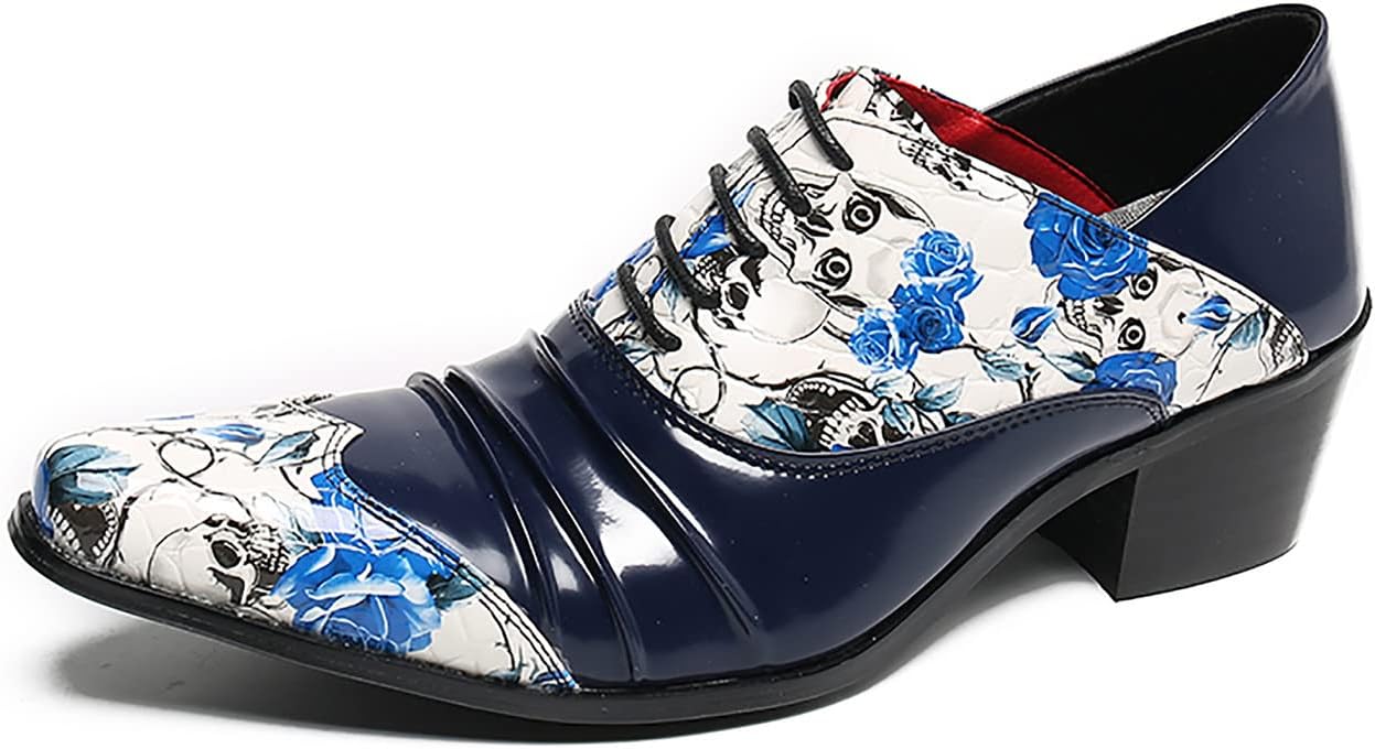 

Мужские туфли Santimon Plain Toe из натуральной кожи с шнуровкой, удобные повседневные, модные, новаторские оксфорды для свадьбы, темно-синий