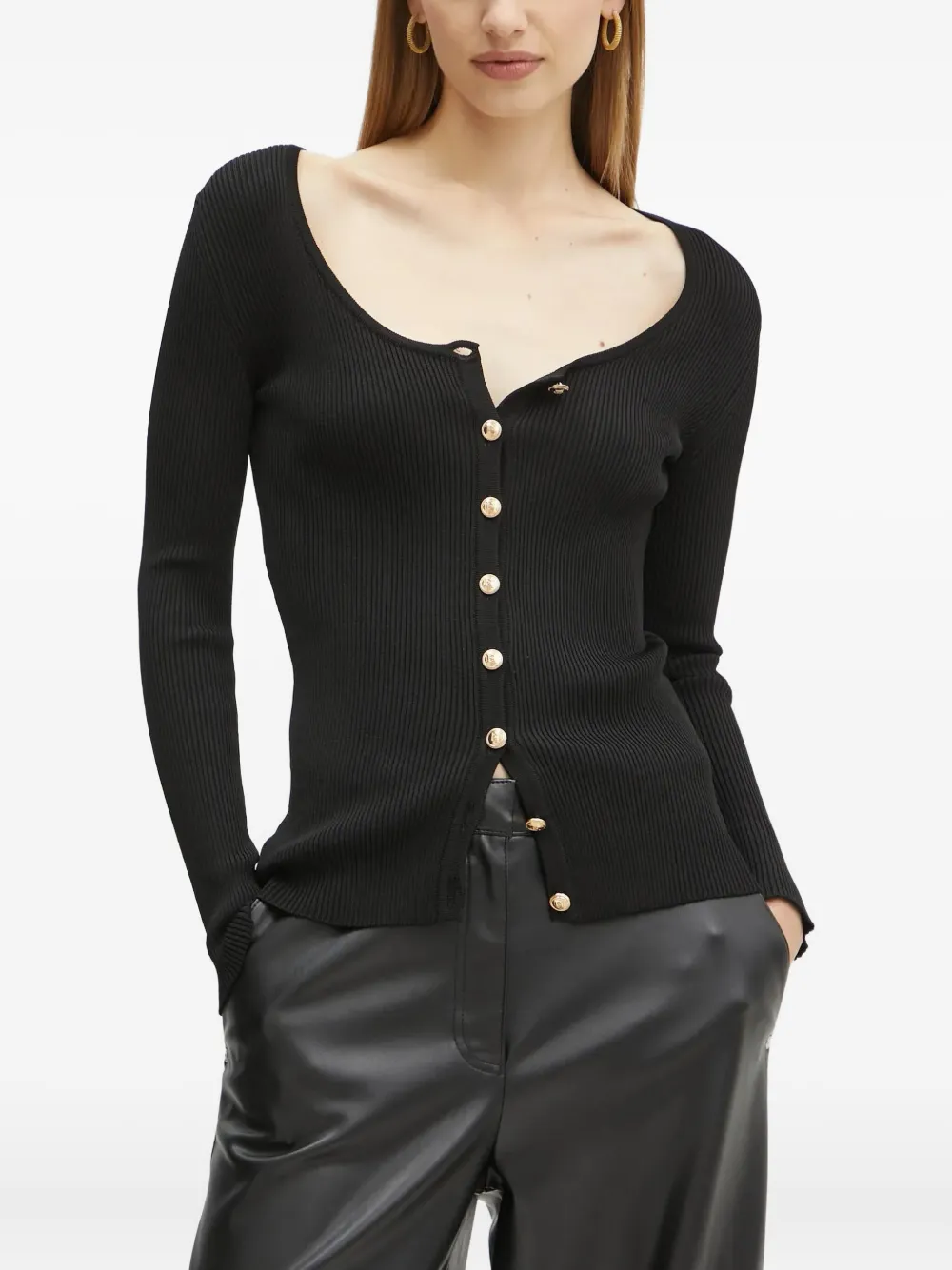 

Кардиган с круглым вырезом Elisabetta Franchi, черный