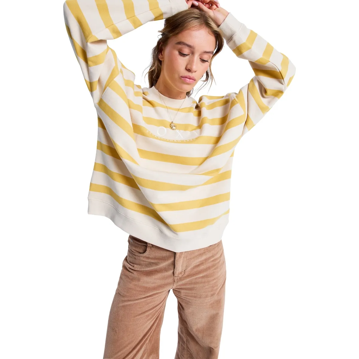

Женская толстовка Oversized Strictly Stripes Roxy, желтый
