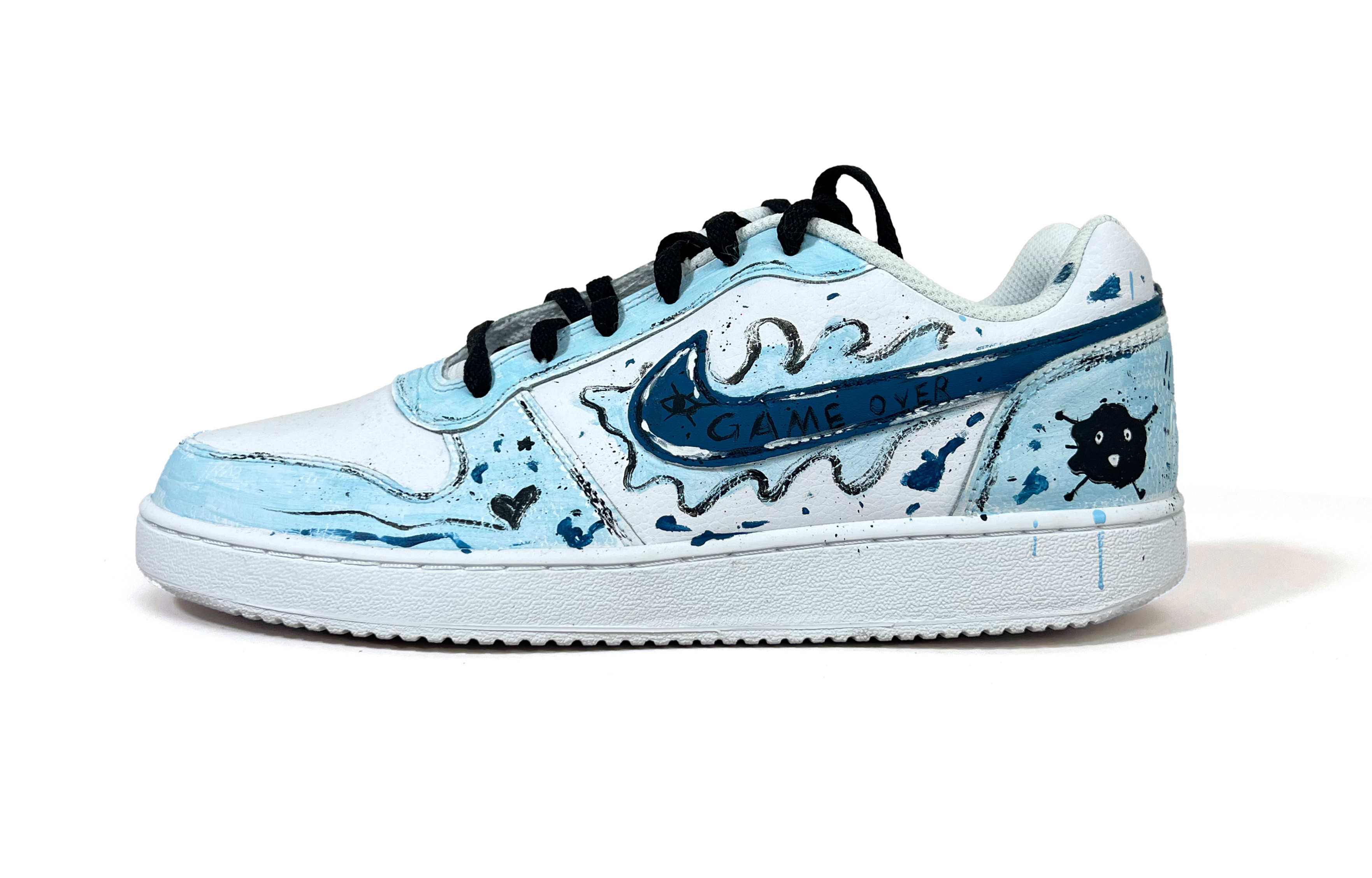 

Nike Низкие кроссовки для скейтбординга EBERNON Coverage, устойчивые к истиранию и скольжению, синие, мужские