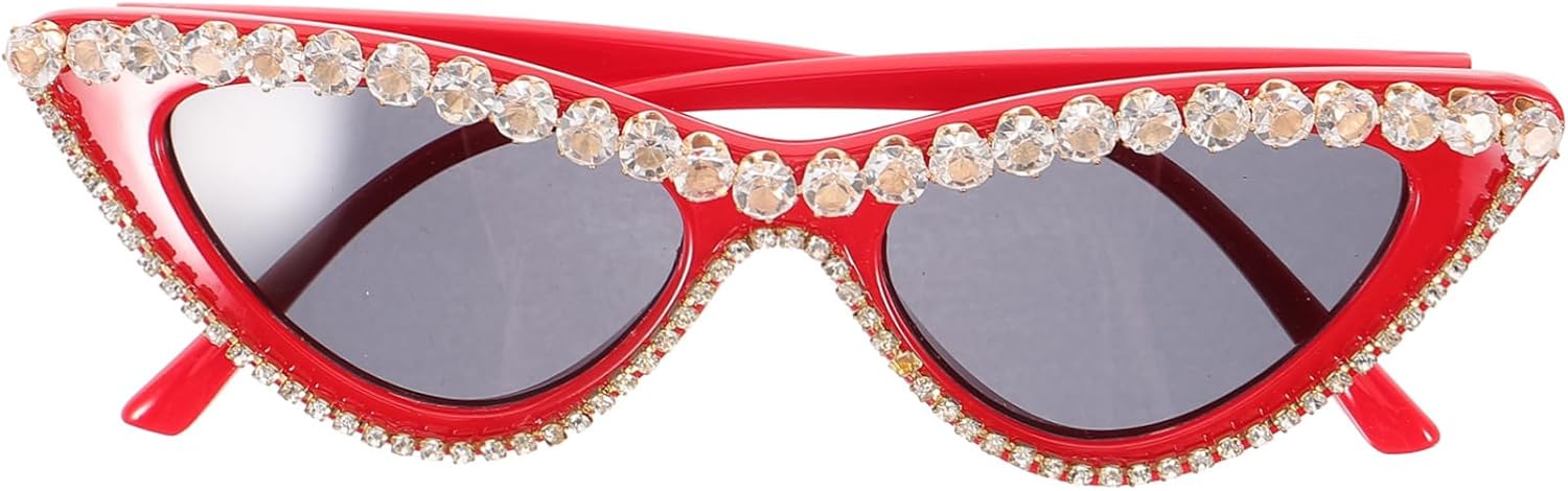 

Солнцезащитные очки PartyKindom «Кошачий глаз» в форме треугольника для женщин, украшенные стразами. Модные очки для повседневной носки, вечеринок, отдыха и фестивалей. Уникальный стильный дизайн, Red