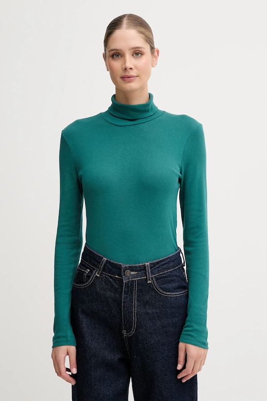 

Хлопковый лонгслив United Colors Of Benetton, бирюзовый