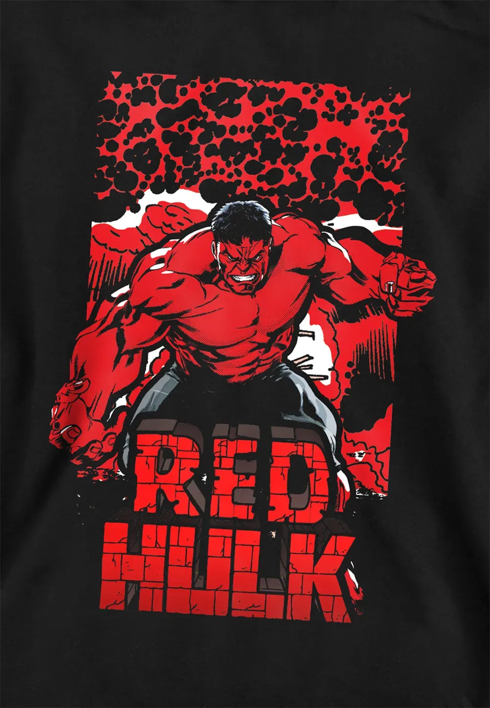 Детский худи Marvel Red Hulk, черный — фото 2
